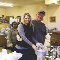 Cindy and Jeff in the Soup Kitchen