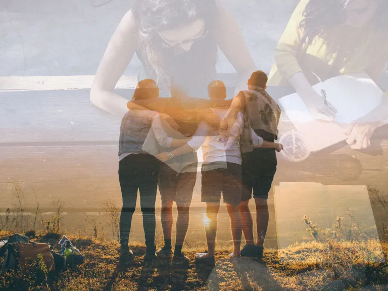 Friends joined in arms ready to start something new