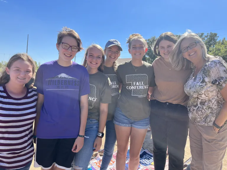 Kiah and her group of friends from camp