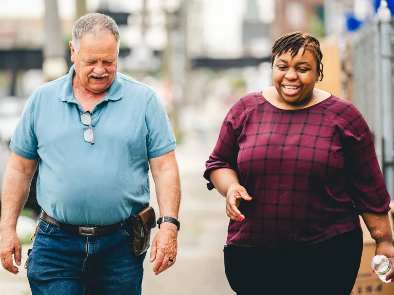 Joe Walking with Comfort