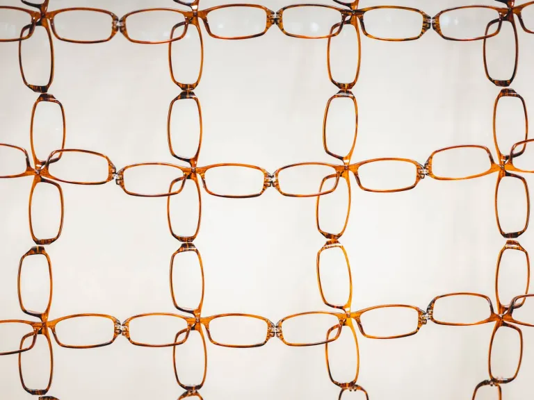 wall of glasses