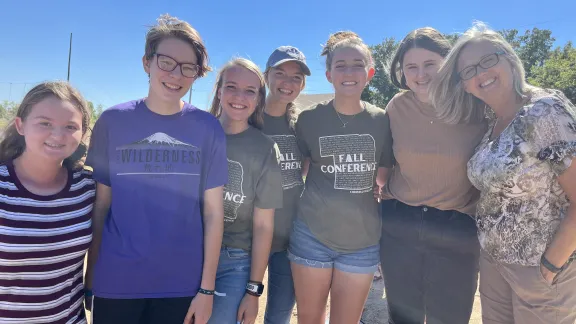 Kiah and her group of friends from camp