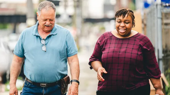 missionary walking with Comfort