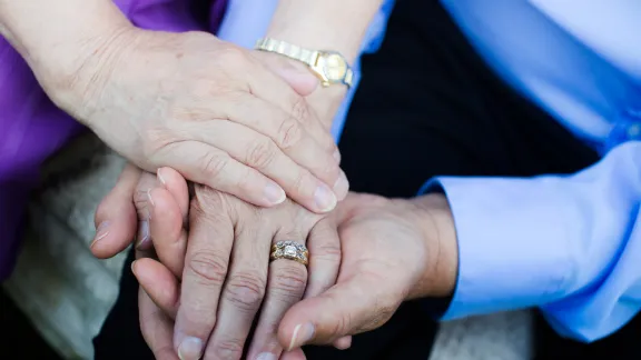 engagement ring on jewels finger