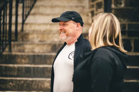 Missionary smiling