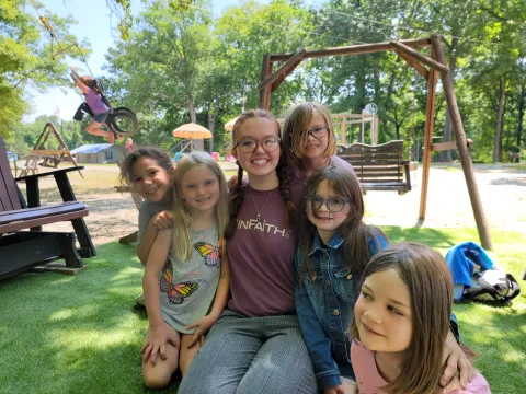 khalea with kids